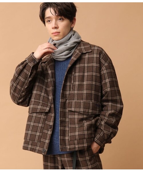 JUNRED(ジュンレッド)の「【GRAMICCI×JUN Red別注)】中綿入りWポケットショートブルゾン(ジャケット/アウター・メンズ・ブラック/グレー/ダークブラウン・M/S/L)」の3枚目の写真