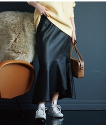 VIS（ビス）の「【田中みな実さん着用】 エコレザーマーメイドスカート