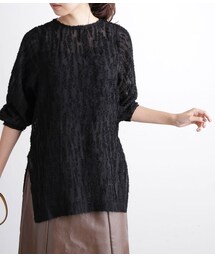 VIS（ビス）の「シアージャカードチュニックブラウス（トップス・レディース）」