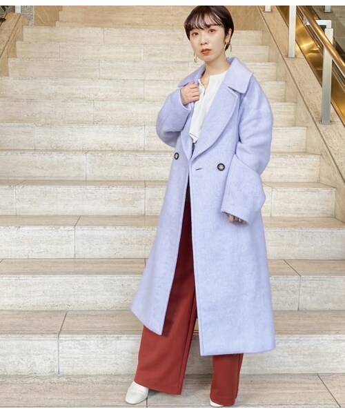 ビッグカラーシャギーコート レオパードジャカードシャギー ビック