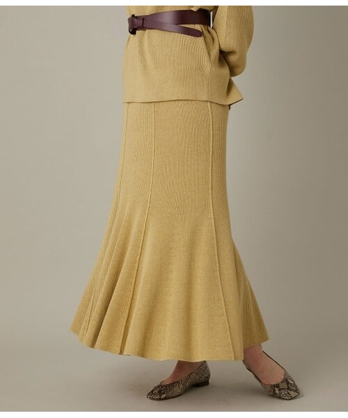 ADAM ET ROPE'(アダムエロペ)の「【セットアップ対応】マーメイドRIBスカート(スカート・レディース・ブラウン/カラシ系・F)」の2枚目の写真