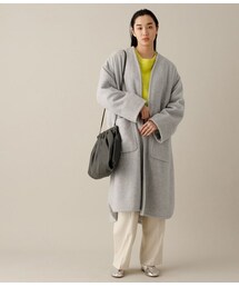 ADAM ET ROPE' | リサイクルカシミヤ混トリミングガウンコート(ジャケット/アウター)