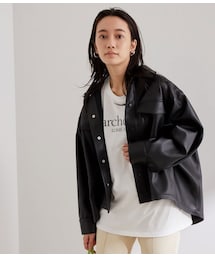 ADAM ET ROPE' | エコレザードルマンブルゾン(ジャケット/アウター)