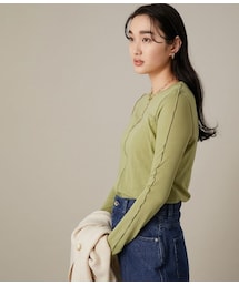 ADAM ET ROPE' | クルーネックシアーロンT(トップス)