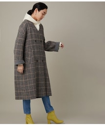 ADAM ET ROPE' | CHECKビーバーリバーコート(ジャケット/アウター)