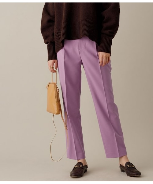 ADAM ET ROPE'(アダムエロペ)の「スリムスラックス(パンツ・レディース・ラベンダー/ピンク/ブルー/グリーン系/ダークブラウン・38/36/34)」の4枚目の写真