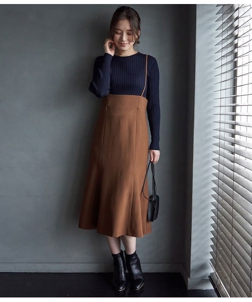 ROPE' PICNIC（ロペピクニック）の「ストラップマーメイドスカート（スカート・レディース・ベージュ/キャメル/ブラック・36/38）」の3枚目の写真