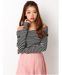 LIPSERVICE | リブオフショルニット(トップス)