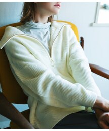 ROPE'（ロペ）の「ハーフジップビックカラープルオーバー（トップス・レディース）」