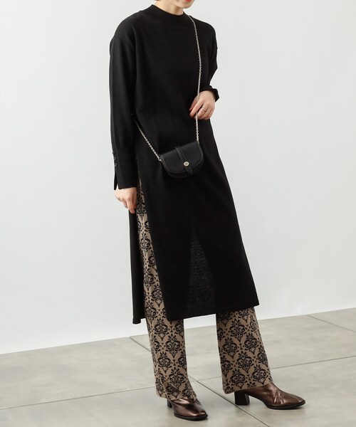 COLONY 2139(コロニートゥーワンスリーナイン)の「リサイクルポリサイドスリットニットワンピース(ワンピース・レディース・ミント/グレー/ブラック・F)」の1枚目の写真