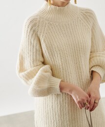 COLONY 2139（コロニートゥーワンスリーナイン）の「ウールストレッチ片畦モックネックニットプルオーバー（ニット/セーター）」