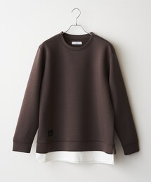 DISCOAT（ディスコート）の「【ユニセックスで着用可能】エアライトソフト裾フェイクプルオーバー（Tシャツ/カットソー・メンズ）」