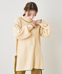 Kastane | ハンド刺繍パイピングニット(ニット/セーター)