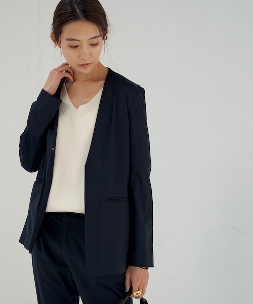 美品 Lounge dress テーラードジャケット ラインジャケット LOUNGEDRESS（ラウンジドレス）の「シアージャケット