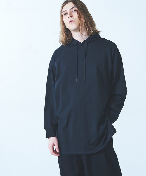 Lui's(ルイス)の「ウルティマスリットロングフーディー(Tシャツ/カットソー・メンズ・ホワイト/ブラック/ライトグレー/イエロー・F)」の1枚目の写真