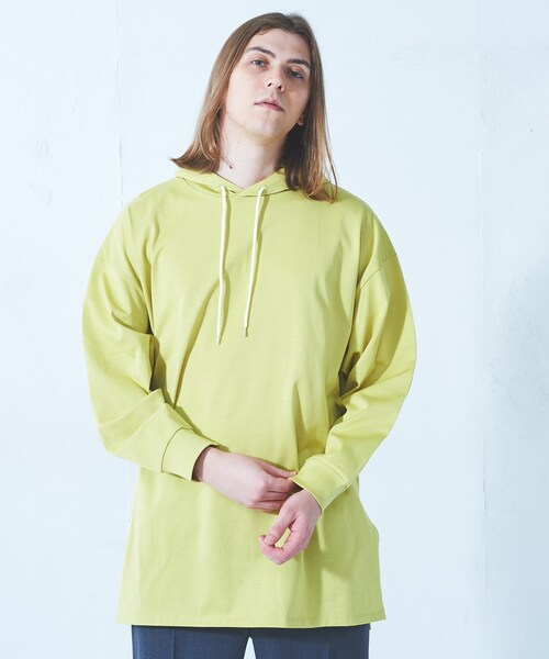 Lui's(ルイス)の「ウルティマスリットロングフーディー(Tシャツ/カットソー・メンズ・ホワイト/ブラック/ライトグレー/イエロー・F)」の4枚目の写真