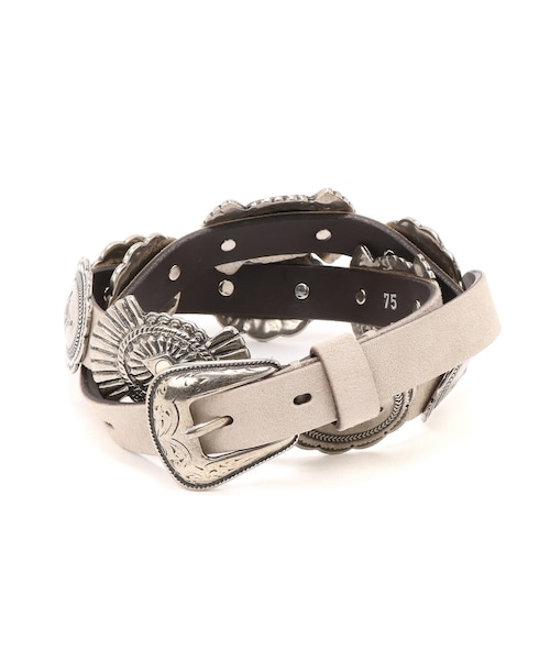 Puntovita コンチョ　スェード　ベルト Puntovita】スエードコンチョベルト