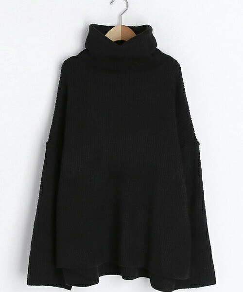 DHOLIC(ディーホリック)の「ルーズタートルニット(ニット/セーター・レディース・グラスグリーン/その他/ベージュ/ブラック・ONESIZE/アクアグリーン)」の2枚目の写真