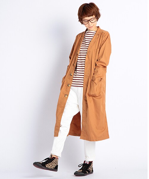 DOUBLE NAME（ダブルネーム）の「マキシダンプショップコート（ジャケット/アウター・ブルー/キャメル/チャコールグレー/ワイン・FREE）」の10枚目の写真