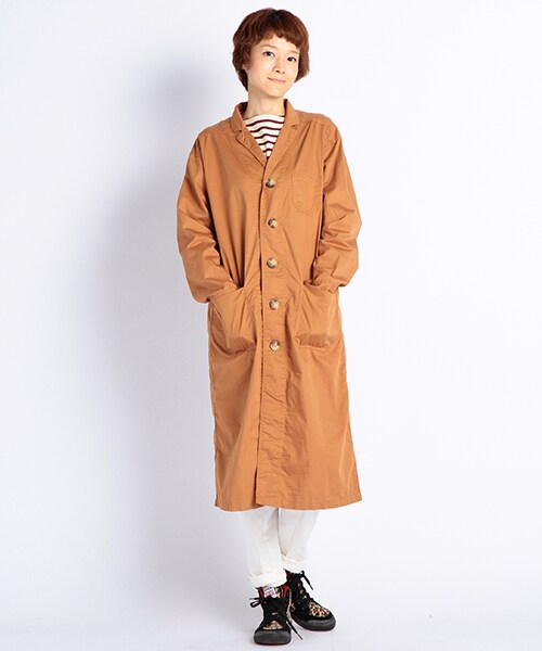 DOUBLE NAME（ダブルネーム）の「マキシダンプショップコート（ジャケット/アウター・ブルー/キャメル/チャコールグレー/ワイン・FREE）」の9枚目の写真