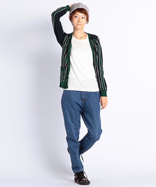 DOUBLE NAME(ダブルネーム)の「3Dサルエルパンツ(パンツ・ネイビー/オフシロ/柄A・S/M/L)」の8枚目の写真