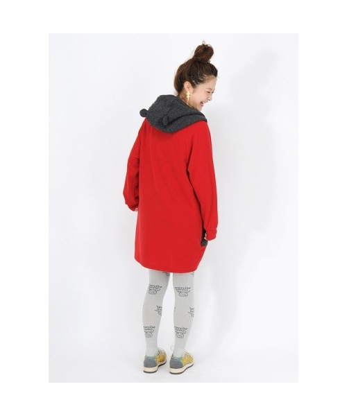 mercibeaucoup,（メルシーボークー）の「メルシーボークー、 / Ｂ:ララニットカット / ワンピース（ワンピース/ドレス・レディース・navy(13)/red(21)/charcoal gray(25)・01）」の9枚目の写真