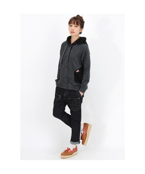 mercibeaucoup,(メルシーボークー)の「メルシーボークー、 / B:ララニットカット / ブルゾン(ジャケット/アウター・レディース・navy(13)/red(21)/charcoal gray(25)・01)」の10枚目の写真