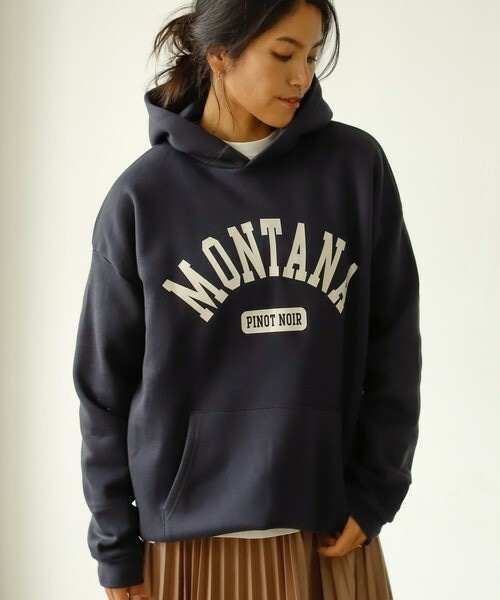 Auntie Rosa Holiday（アンティローザホリデー）の「MONTANAスエットパーカー（パーカー・レディース・グレー/ブラック/ホワイト/ベージュ/グリーン・FREE）」の3枚目の写真