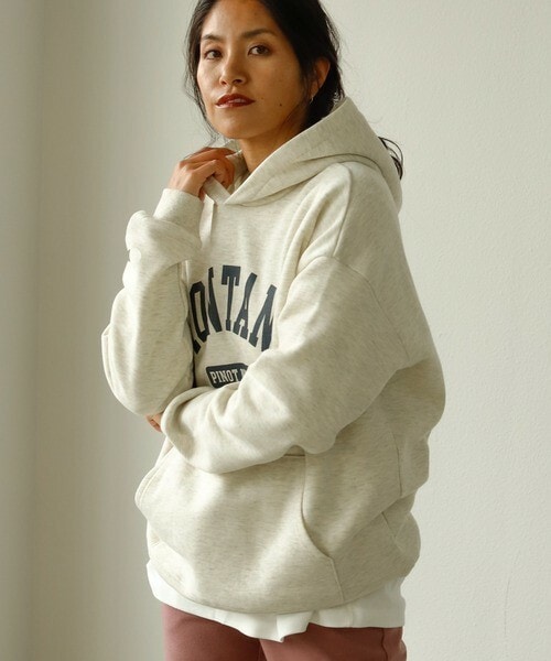 Auntie Rosa Holiday（アンティローザホリデー）の「MONTANAスエットパーカー（パーカー・レディース・グレー/ブラック/ホワイト/ベージュ/グリーン・FREE）」の2枚目の写真