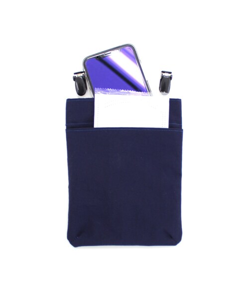 Iedit イディット の Web限定 Iedit イディット バッグやボトムスのウエスト部分にクリップでパチンとつりさげればポケットになる マスクやスマホやハンカチなどが 財布 小物 Wear