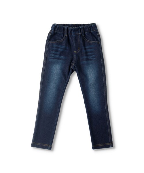BRANSHES（ブランシェス）の「デニムニットロングパンツ（デニムパンツ・キッズ・ブルー/ネイビーブルー/ブラック・90cm～150cm）」の3枚目の写真