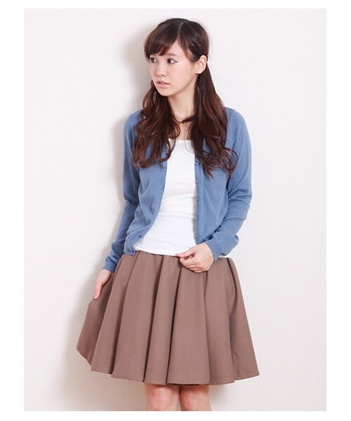 earth music&ecology（アースミュージックアンドエコロジー）の「ガンガンカーディガン solid（カーディガン・レディース・杢ライトグレー/ブラック/ライトピンク/ピンク/レッド/レンガ/ブラウン/キャメル/マスタード/ミント/グリーン/サックスブルー/ブルー/ネイビー/ラベンダー・S/M）」の7枚目の写真