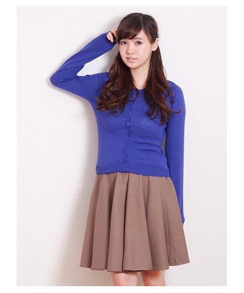 earth music&ecology（アースミュージックアンドエコロジー）の「ガンガンカーディガン solid（カーディガン・レディース・杢ライトグレー/ブラック/ライトピンク/ピンク/レッド/レンガ/ブラウン/キャメル/マスタード/ミント/グリーン/サックスブルー/ブルー/ネイビー/ラベンダー・S/M）」の21枚目の写真