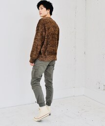 no brand | Cropped Stretch Cargo Jogger Pants (カーゴパンツ)