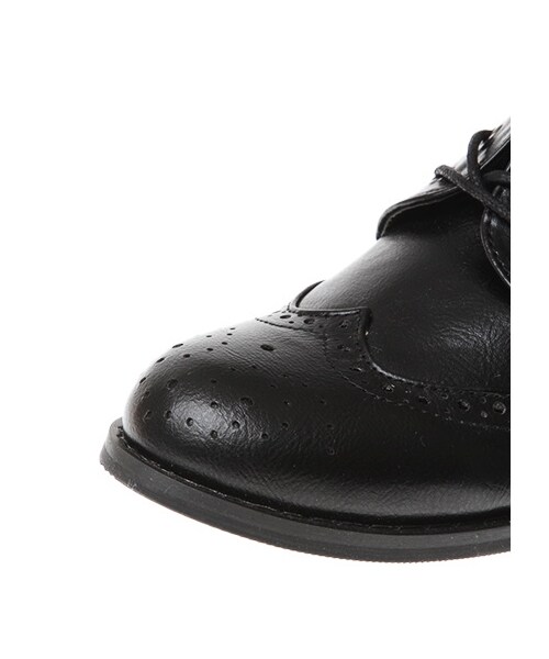 earth music&ecology(アースミュージックアンドエコロジー)の「〈サイズコンシェルジュ〉メンズライクシューズ(パンプス・レディース・ブラック/キャメル・25cm)」の4枚目の写真