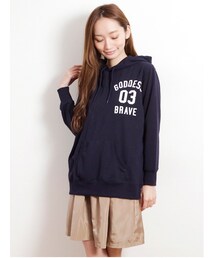 E hyphen world gallery | フード裏毛長袖プルオーバー(トップス)