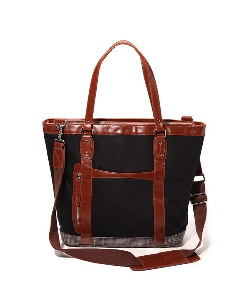 JUNMEN（ジュンメン）の「異素材コンビトートバッグ（バッグ・メンズ・ブラック/ネイビー・F）」の11枚目の写真