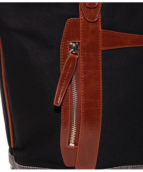 JUNMEN（ジュンメン）の「異素材コンビトートバッグ（バッグ・メンズ・ブラック/ネイビー・F）」の7枚目の写真