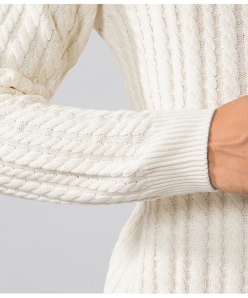 JUNRED（ジュンレッド）の「アッシュドウールウォッシュケーブルニット（ニット・メンズ・グレー/オフホワイト・0/1/2）」の8枚目の写真