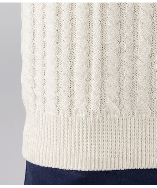 JUNRED（ジュンレッド）の「アッシュドウールウォッシュケーブルニット（ニット・メンズ・グレー/オフホワイト・0/1/2）」の9枚目の写真