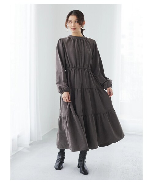 Green　Parks（グリーンパークス）の「【Special Price】・ELENCARE DUE ティアードワンピース（ワンピース/ドレス・ベージュ/ブラウン/グリーン/ブルー・F）」の5枚目の写真