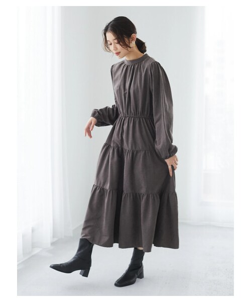 Green　Parks（グリーンパークス）の「【Special Price】・ELENCARE DUE ティアードワンピース（ワンピース/ドレス・ベージュ/ブラウン/グリーン/ブルー・F）」の18枚目の写真