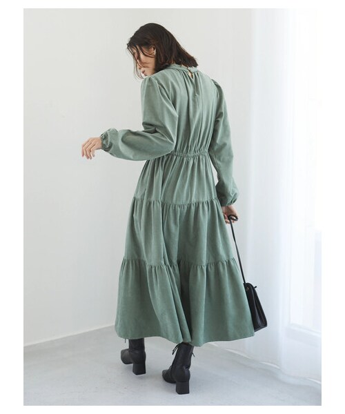 Green　Parks（グリーンパークス）の「【Special Price】・ELENCARE DUE ティアードワンピース（ワンピース/ドレス・ベージュ/ブラウン/グリーン/ブルー・F）」の3枚目の写真