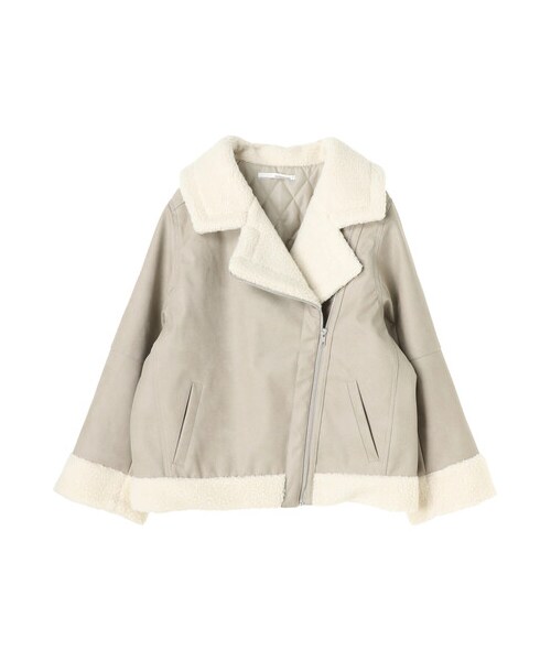 Green　Parks（グリーンパークス）の「【Special Price】・ELENCARE DUE Wライダースジャケット（ジャケット/アウター・ブラック/グレーベージュ・F）」の14枚目の写真