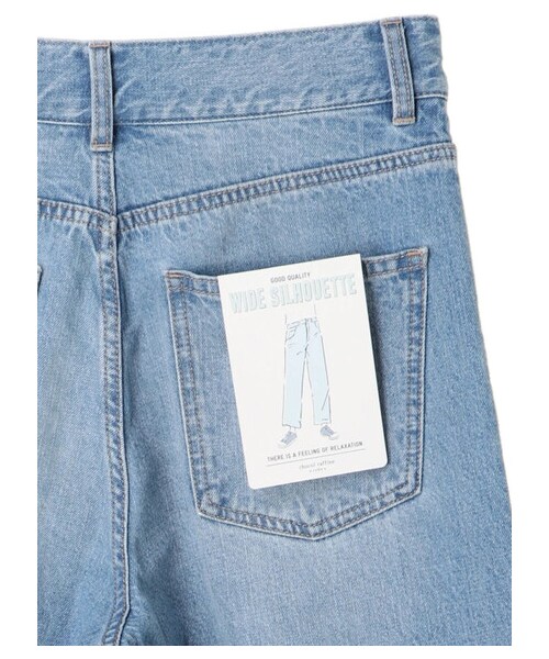 Green　Parks（グリーンパークス）の「ワイドデニムパンツ（パンツ・オフホワイト/インディゴ/ワンウォッシュ・M/L）」の9枚目の写真