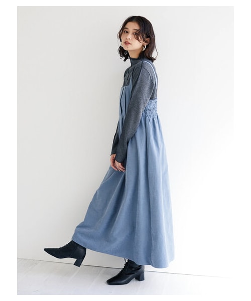 Green Parks(グリーンパークス)の「【Special Price】・ELENCARE DUE ピーチタックキャミワンピース(ワンピース/ドレス・ブラック/ベージュ/ブラウン/ブルー・F)」の2枚目の写真