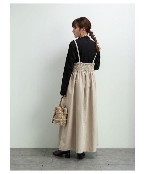 Green Parks(グリーンパークス)の「【Special Price】・ELENCARE DUE ピーチタックキャミワンピース(ワンピース/ドレス・ブラック/ベージュ/ブラウン/ブルー・F)」の10枚目の写真