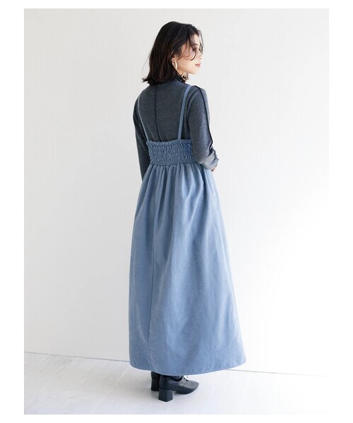 Green Parks(グリーンパークス)の「【Special Price】・ELENCARE DUE ピーチタックキャミワンピース(ワンピース/ドレス・ブラック/ベージュ/ブラウン/ブルー・F)」の3枚目の写真