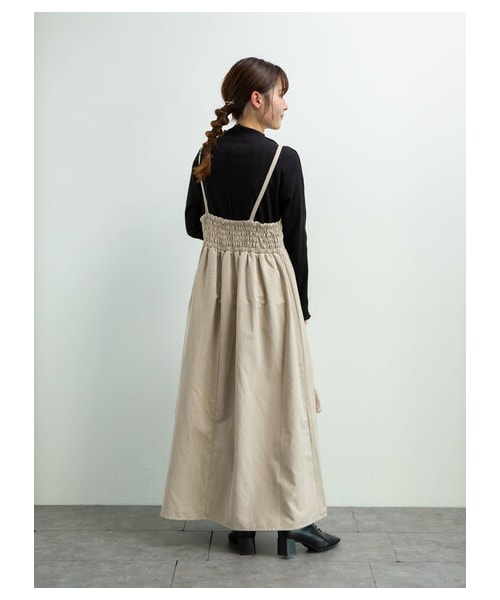 Green Parks(グリーンパークス)の「【Special Price】・ELENCARE DUE ピーチタックキャミワンピース(ワンピース/ドレス・ブラック/ベージュ/ブラウン/ブルー・F)」の9枚目の写真