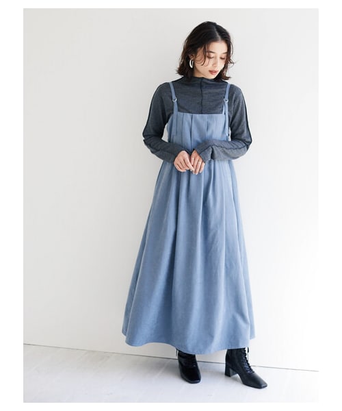 Green Parks(グリーンパークス)の「【Special Price】・ELENCARE DUE ピーチタックキャミワンピース(ワンピース/ドレス・ブラック/ベージュ/ブラウン/ブルー・F)」の1枚目の写真